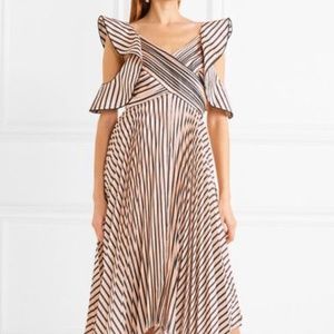 Self-Portrait Stripe Midi Dress
